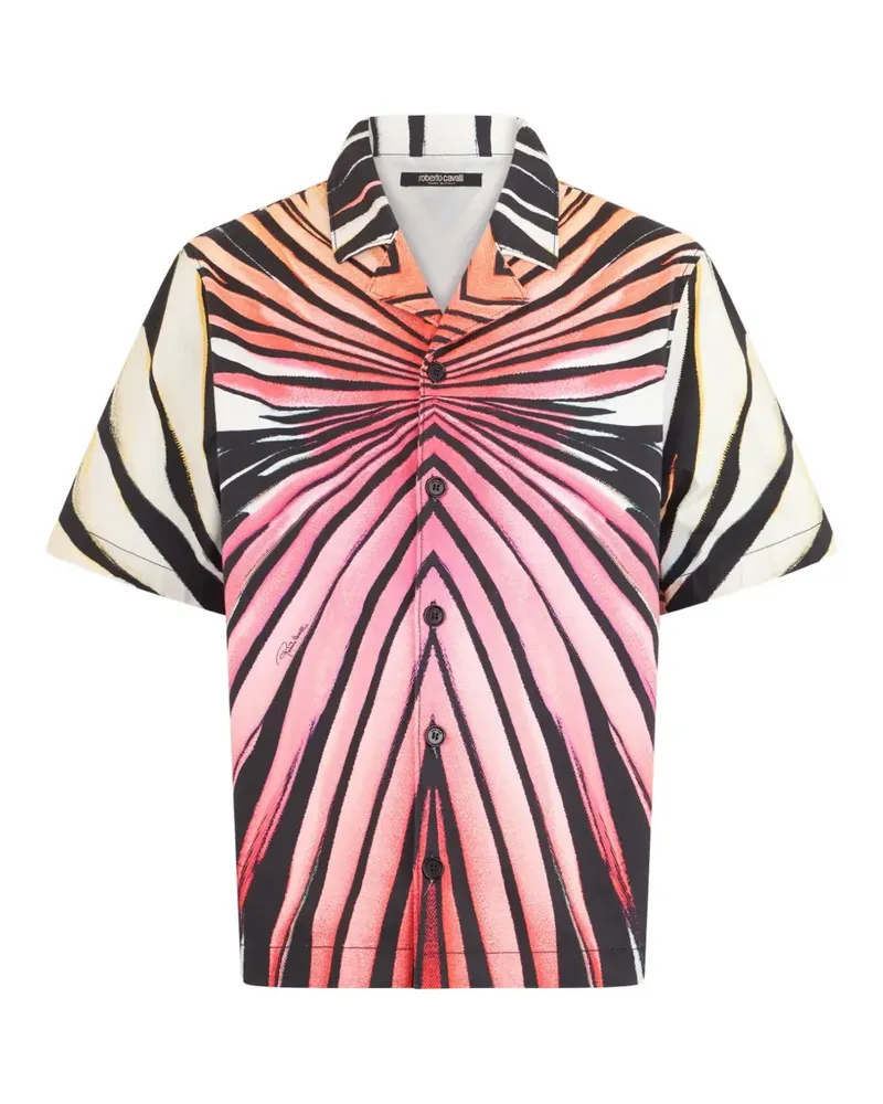 Roberto Cavalli Hemd mit Ray of Paradise-Print - Rosa Rosa