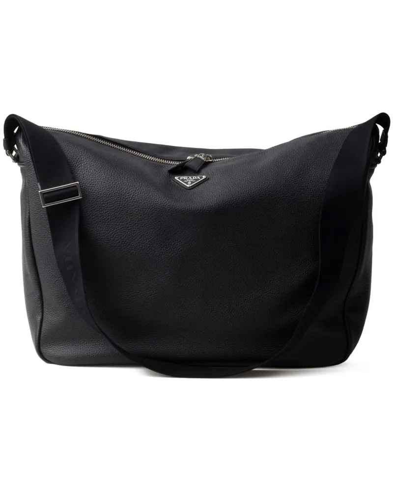 Prada Schultertasche aus Leder - Schwarz Schwarz