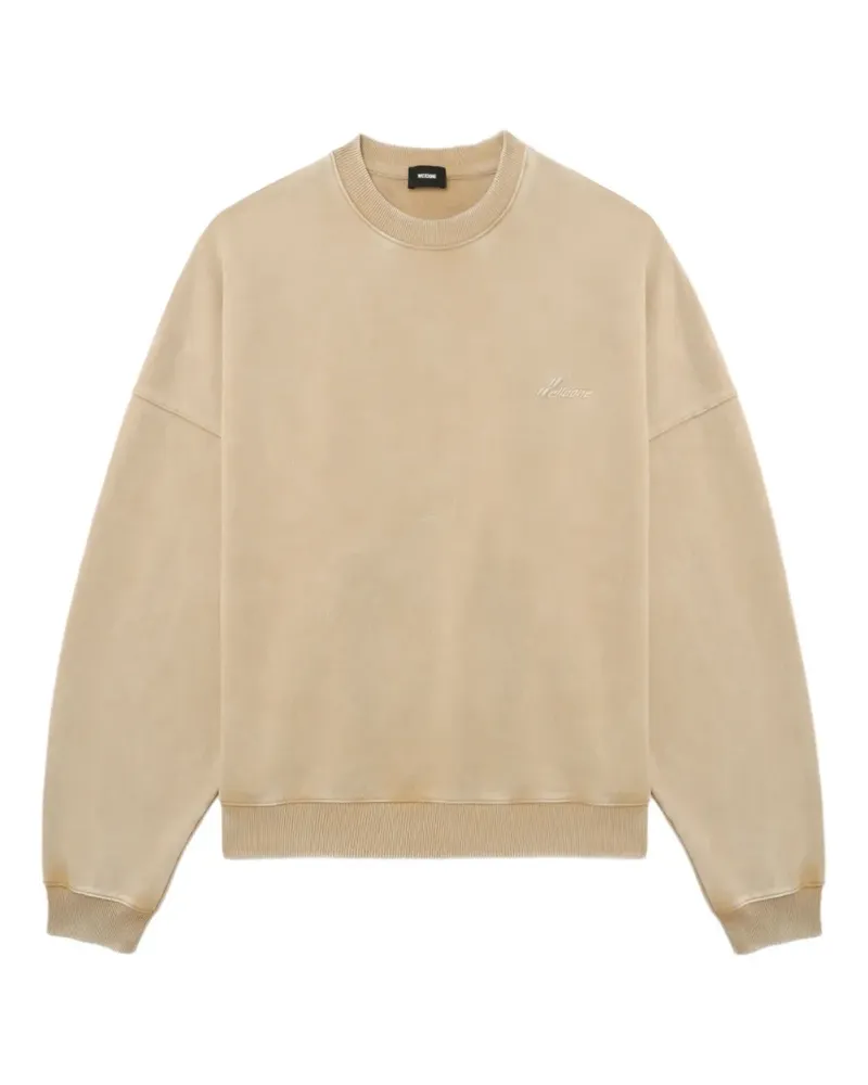 WE 11 DONE Sweatshirt mit Stickerei - Nude Nude