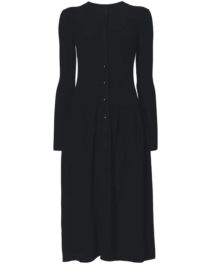 Proenza Schouler Geripptes Kleid Schwarz