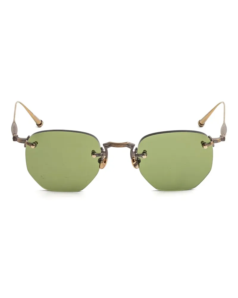 MATSUDA Sonnenbrille mit geometrischem Gestell - Gold Gold