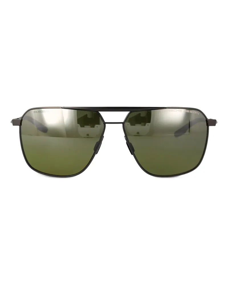 Porsche Design Sonnenbrille mit eckigem Gestell - Grau Grau