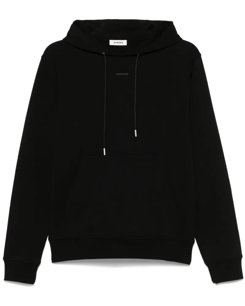 Sandro Hoodie mit Logo-Print - Schwarz Schwarz