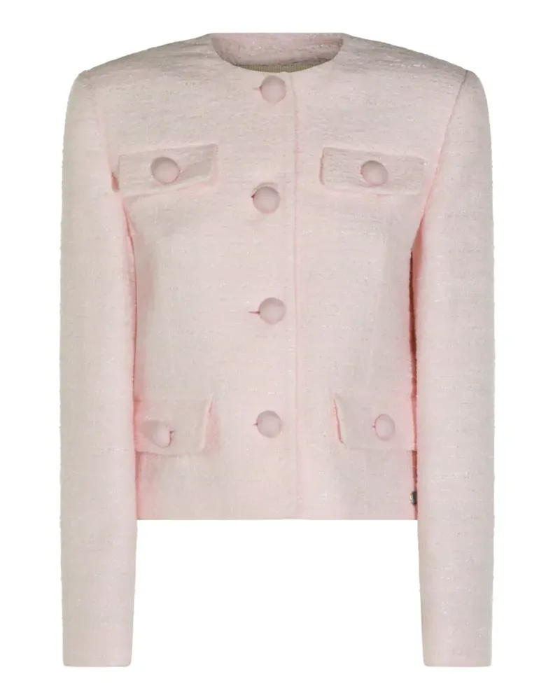 Valentino Garavani tweed button-up jacket - Rosa Rosa