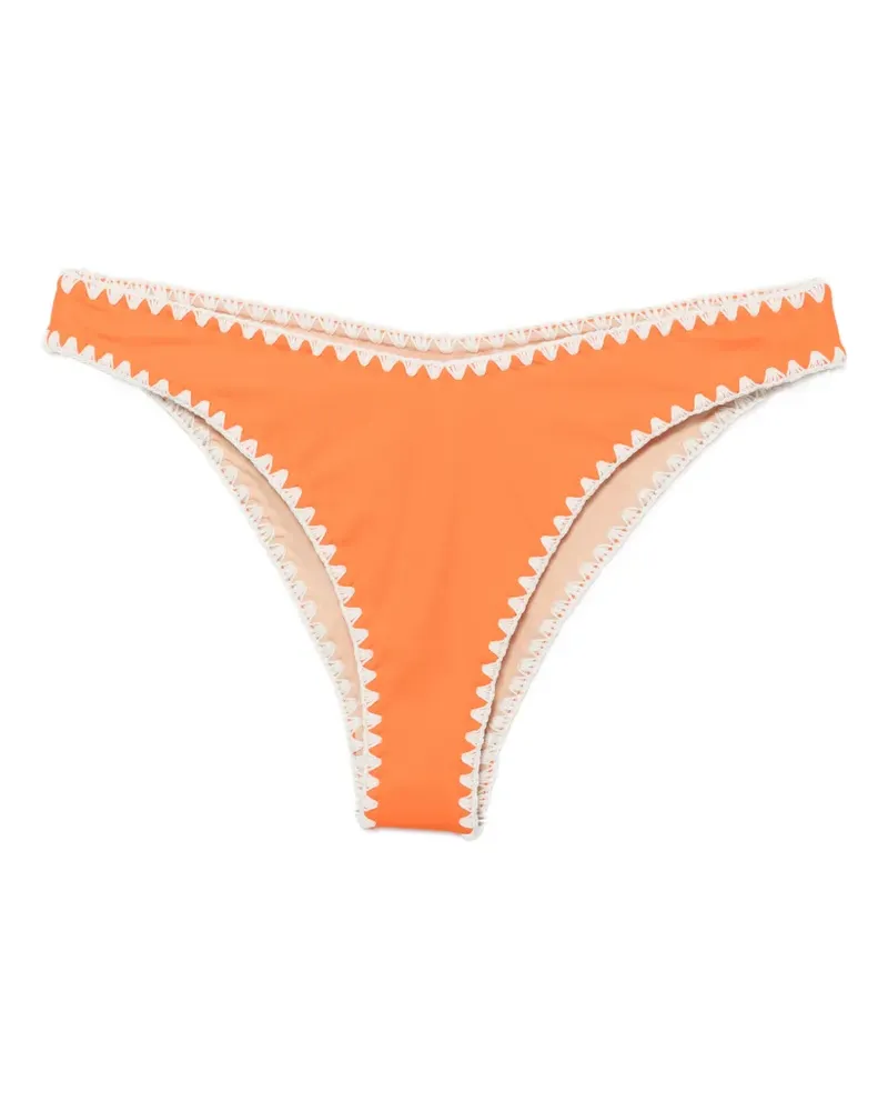 Leslie Amon Orange Slice bikini bottoms Orange