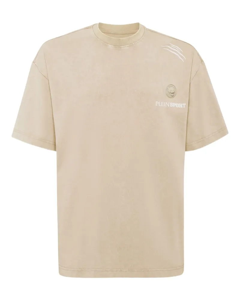 Philipp Plein T-Shirt mit Logo-Patch - Nude Nude