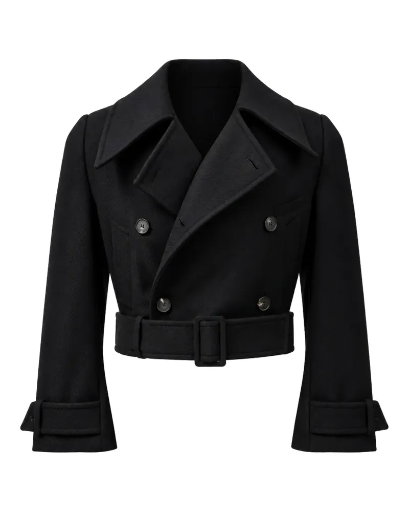 Egonlab Doppelreihige Cropped-Jacke - Schwarz Schwarz