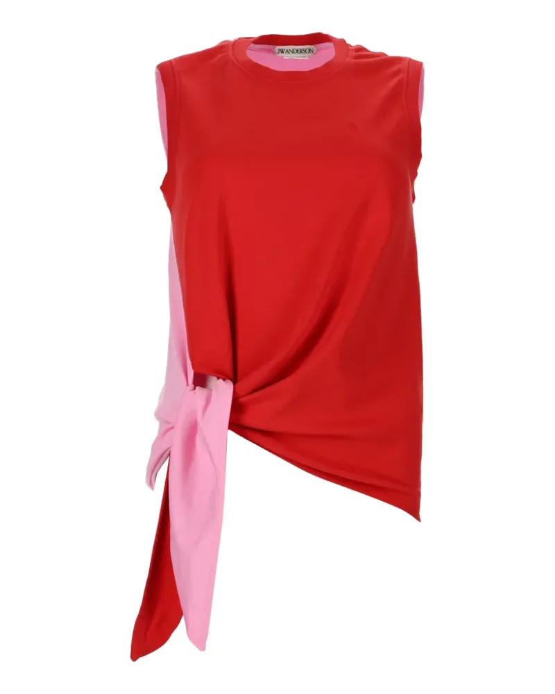 J.W.Anderson Oberteil mit Knoten und asymmetrischem Saum - Rot Rot