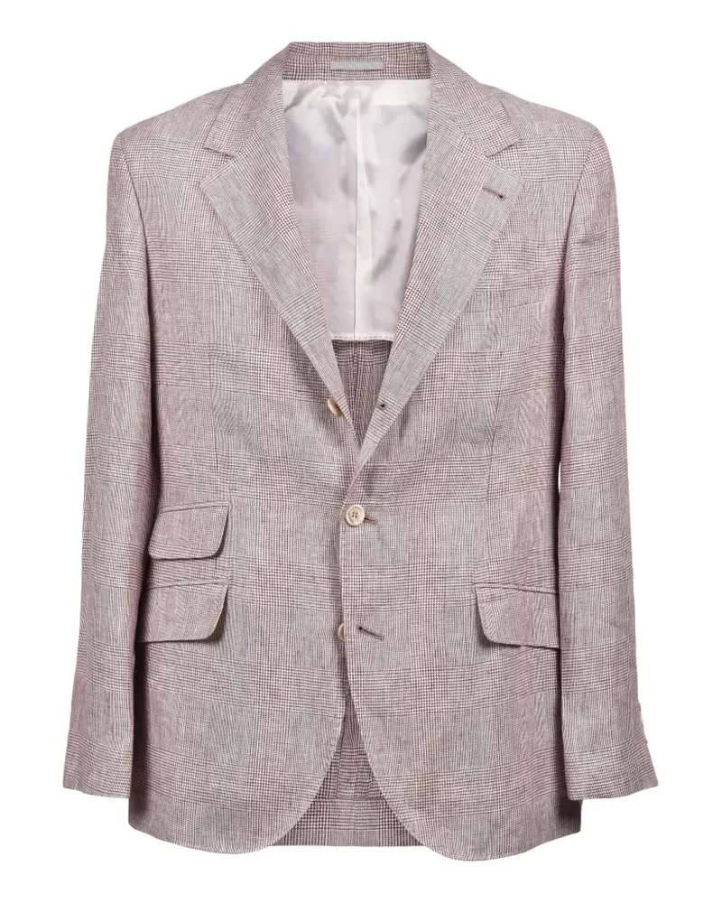 Brunello Cucinelli check-pattern blazer - Weiß Weiß