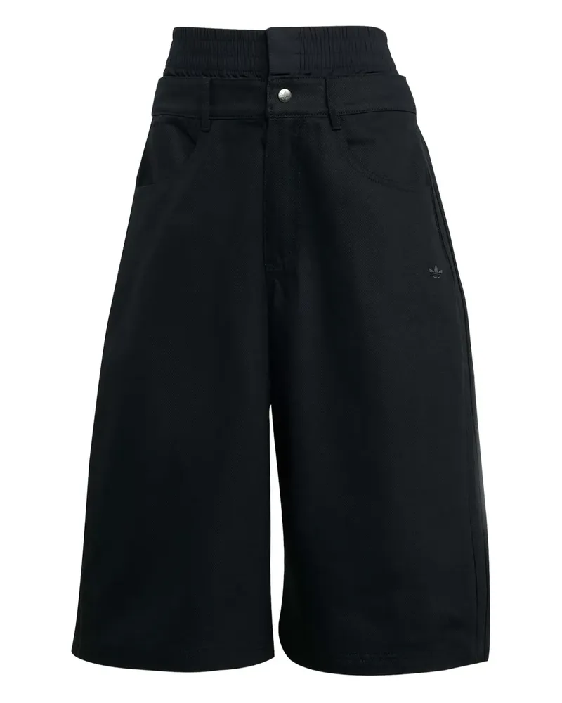 adidas Shorts mit Logo-Stickerei - Schwarz Schwarz
