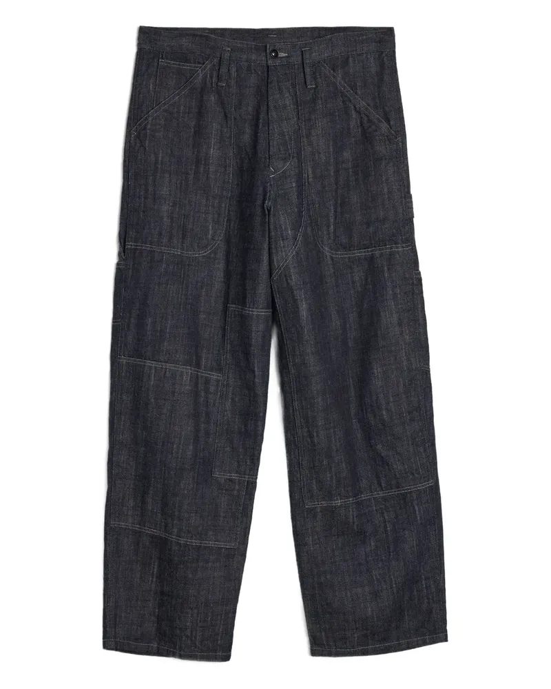 Yohji Yamamoto Hose mit aufgesetzten Taschen - Blau Blau
