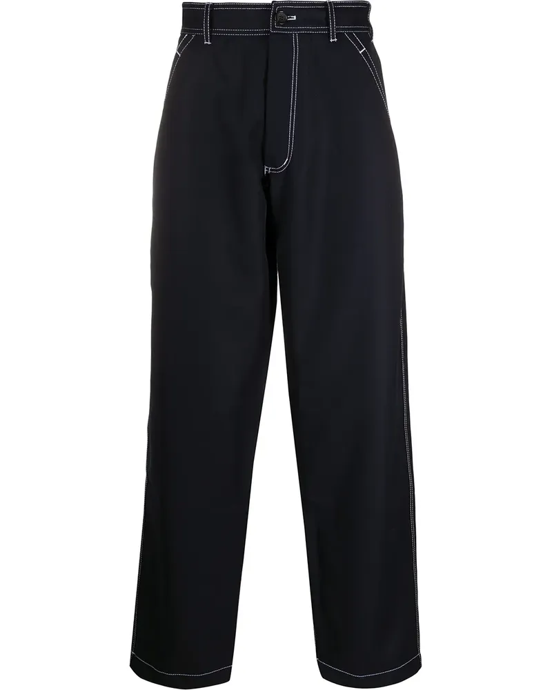Comme des Garçons Hose mit tiefem Schritt - Schwarz Schwarz