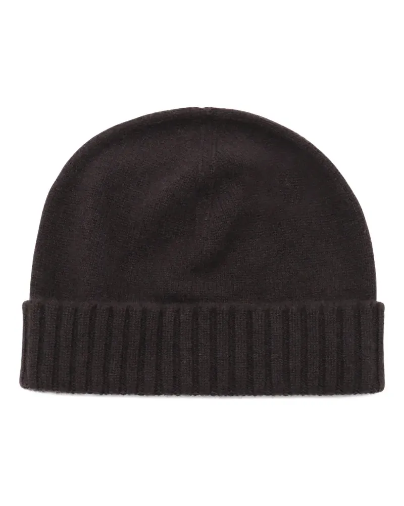 Malo Beanie mit gerippten Bündchen - Schwarz Schwarz