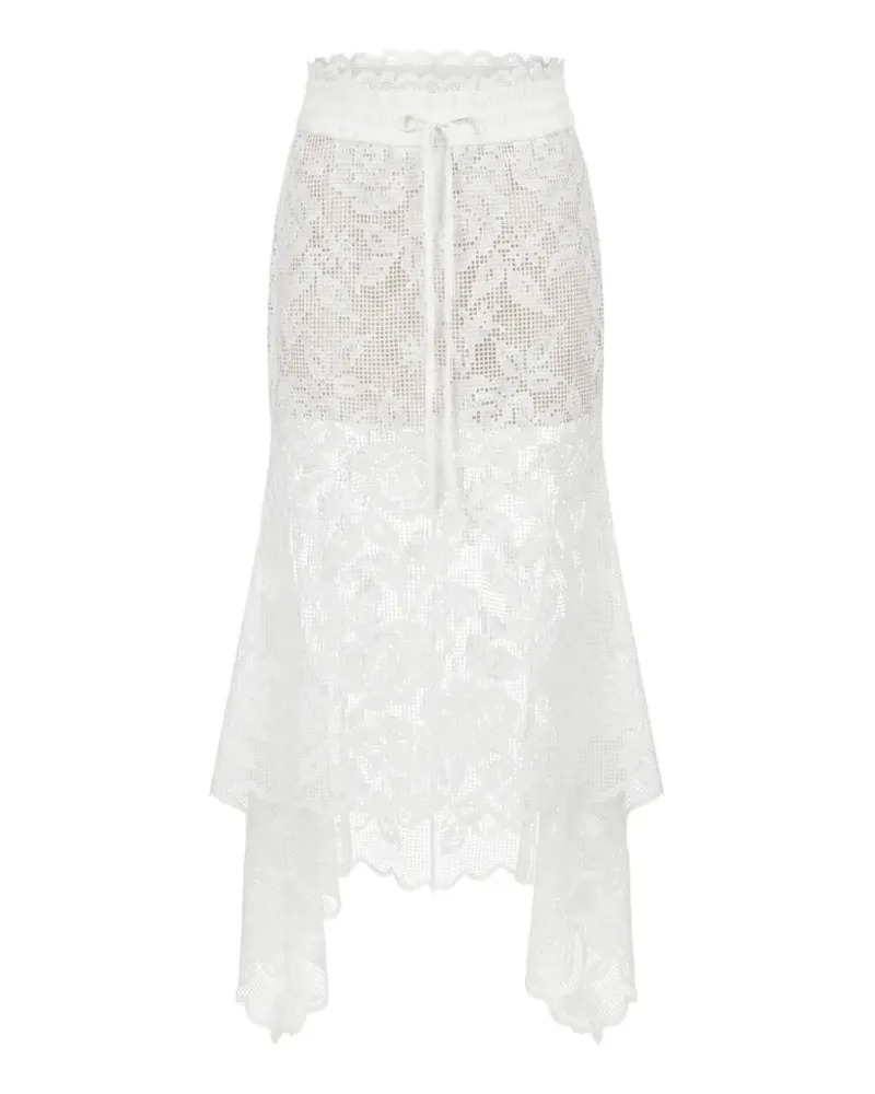 Monse lace drawstring-waistband midi skirt - Weiß Weiß