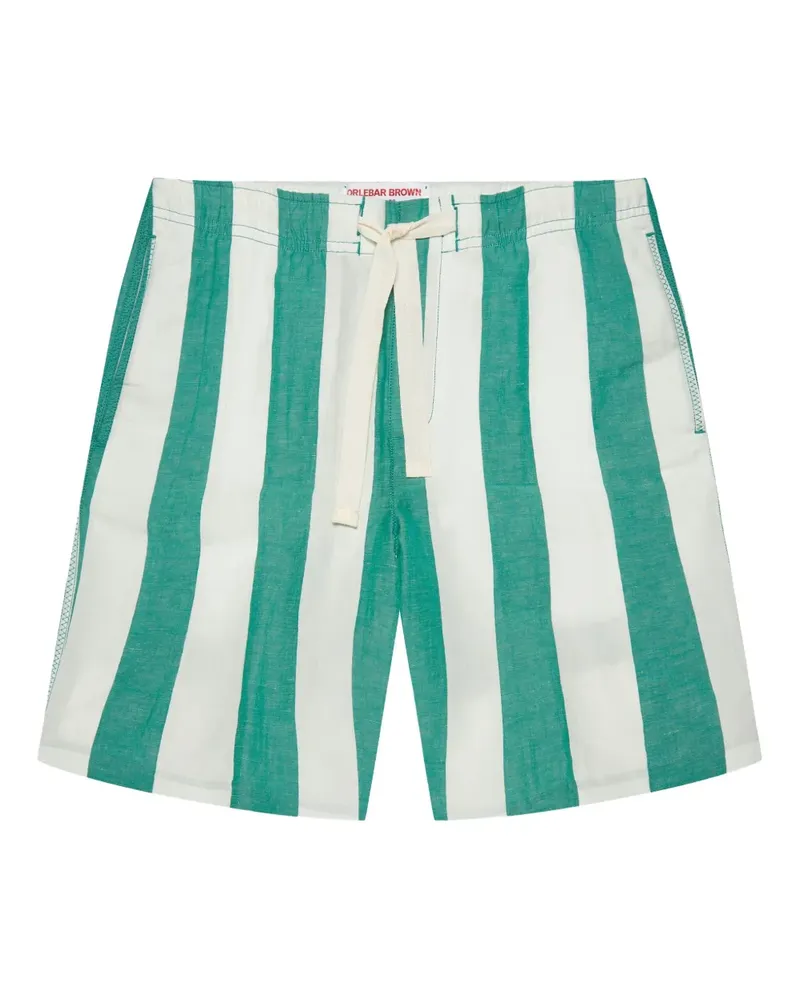 Orlebar Brown Gestreifte Badeshorts - Grün Grün