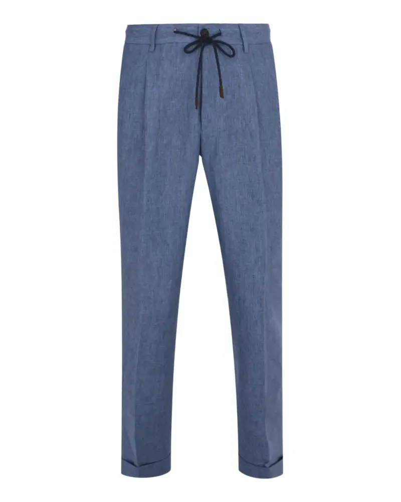 Gran Sasso drawstring pleated trousers - Blau Blau