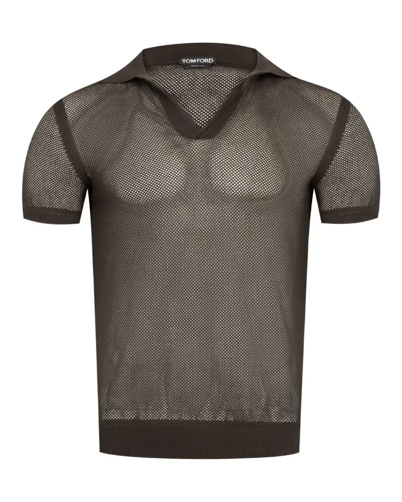 Tom Ford mesh-knit buttonless shirt - Braun Braun