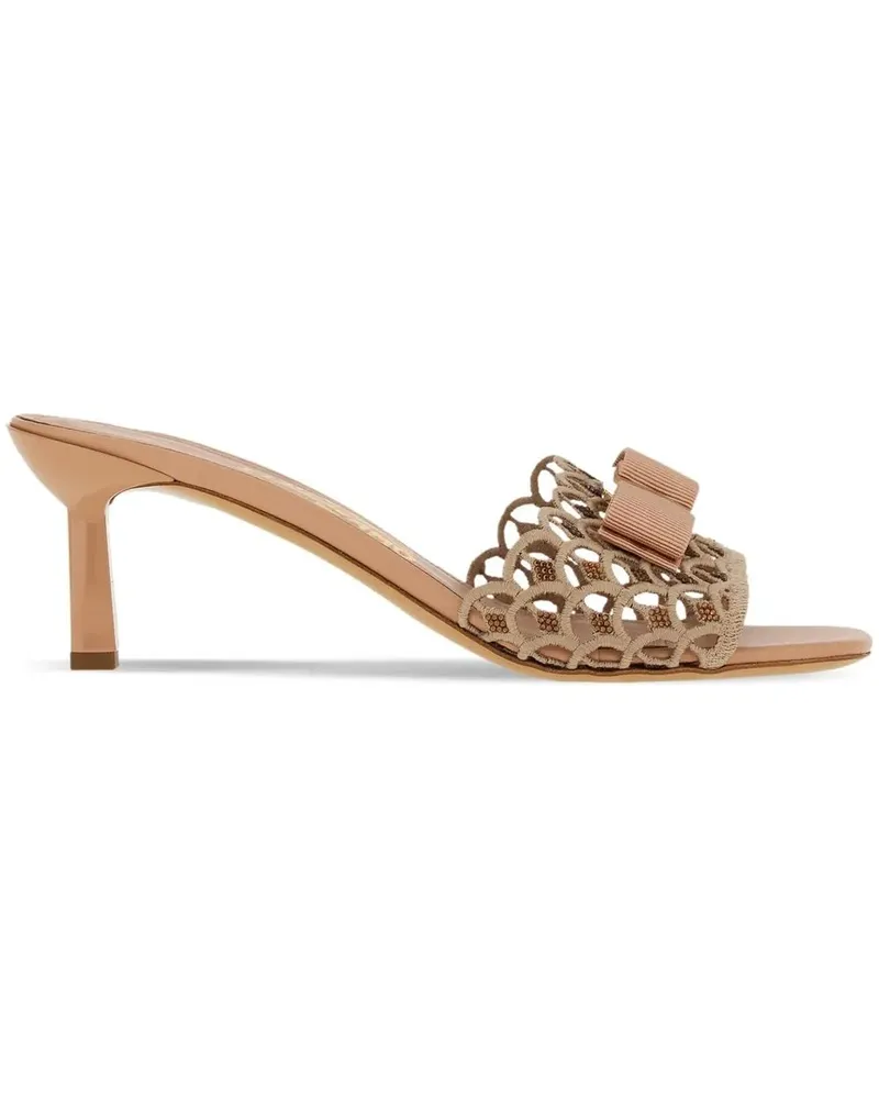 Ferragamo Sandalen mit Vara-Schleife 55mm - Nude Nude