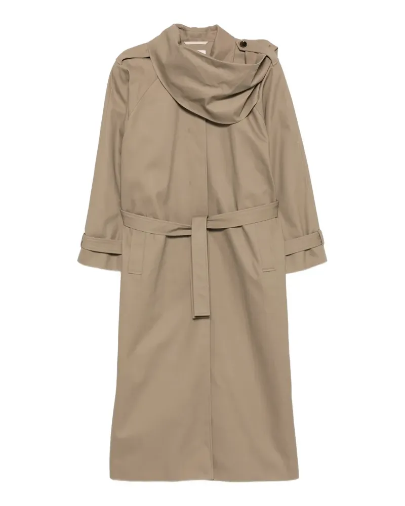 The Garment Cadence belted scarf-detail coat - Grün Grün