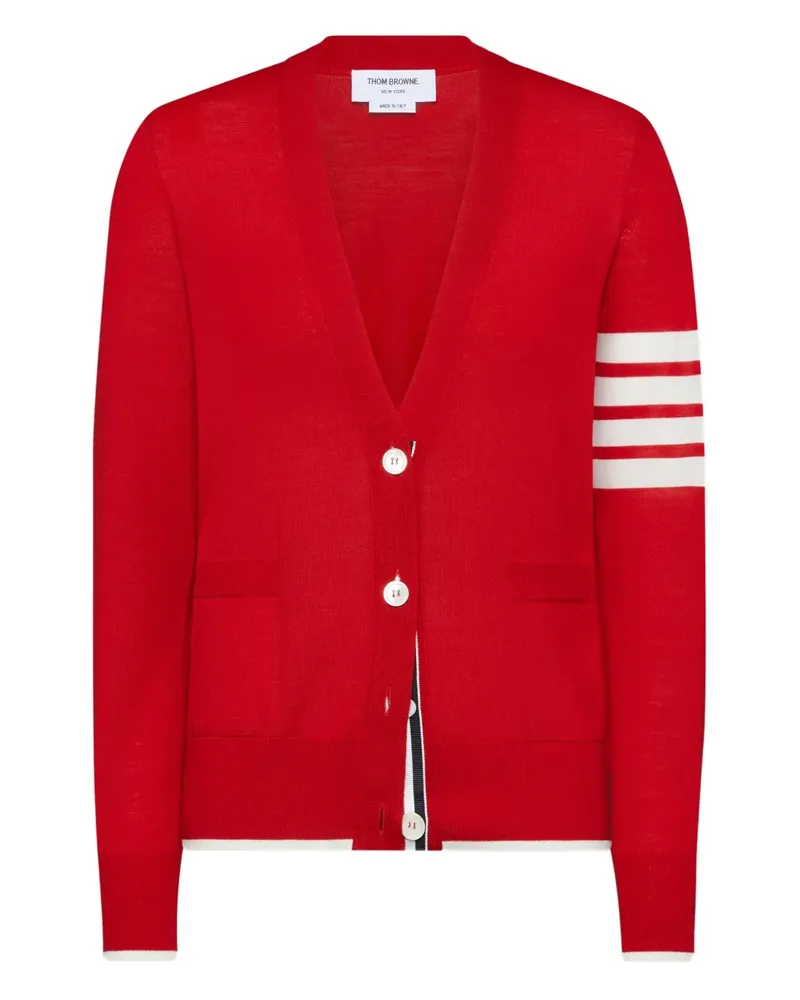 Thom Browne 4-bar fine wool cardigan - Rot Rot