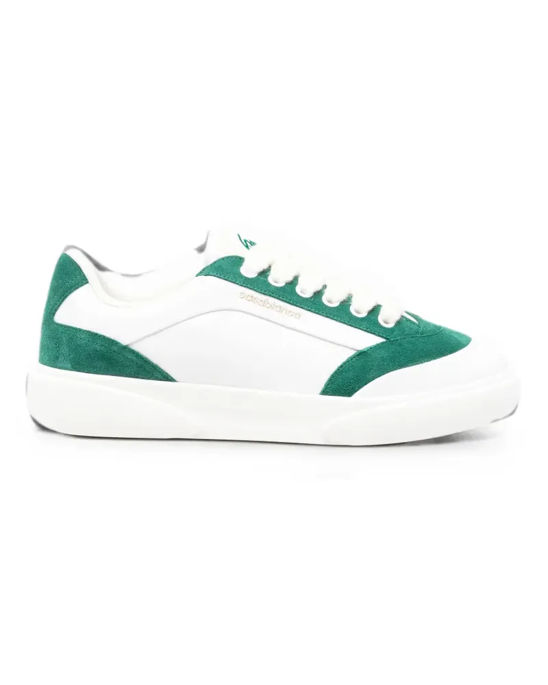 Casablanca Paris Del Mar logo-print suede-panel sneakers - Weiß Weiß