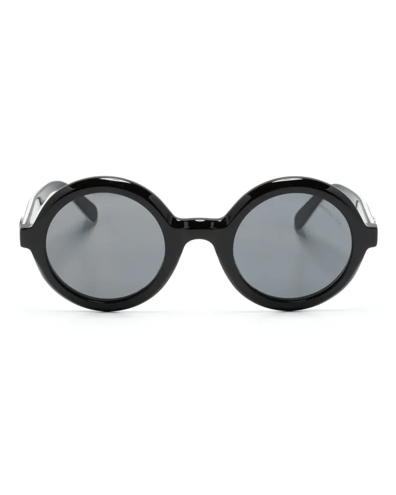 Moncler Orbit Sonnenbrille mit rundem Gestell - Schwarz Schwarz