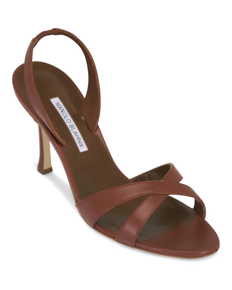 Manolo Blahnik Callasli crossover-strap sandals - Braun Braun