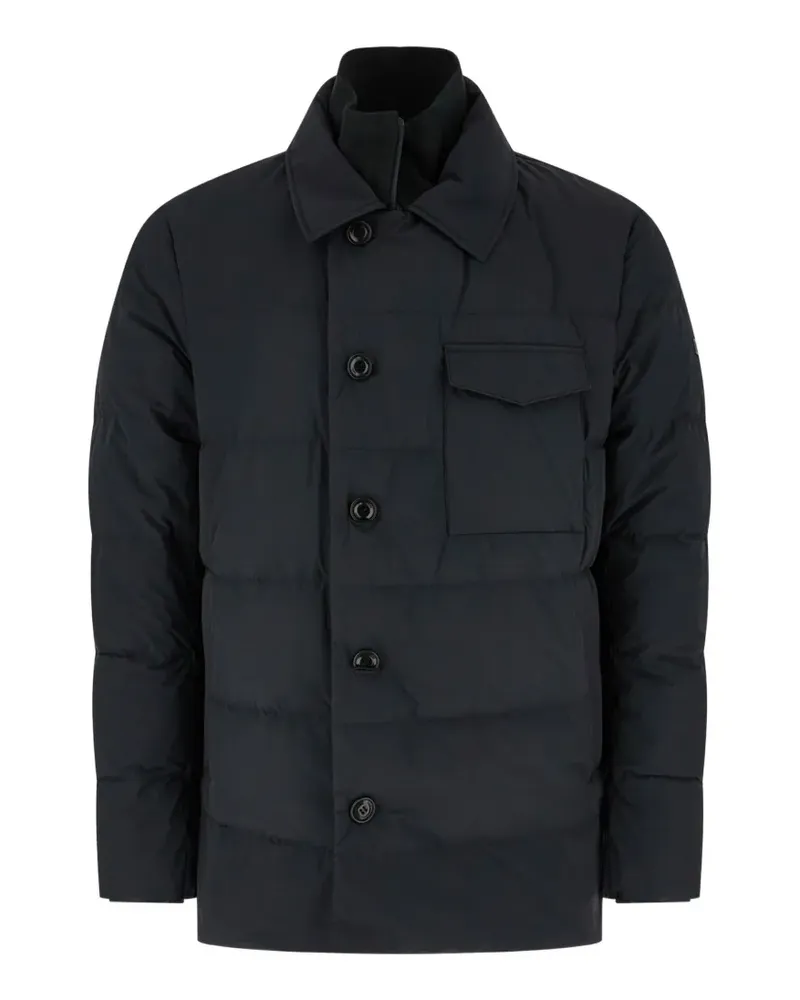 DUNO quilted button-fastening jacket - Blau Blau