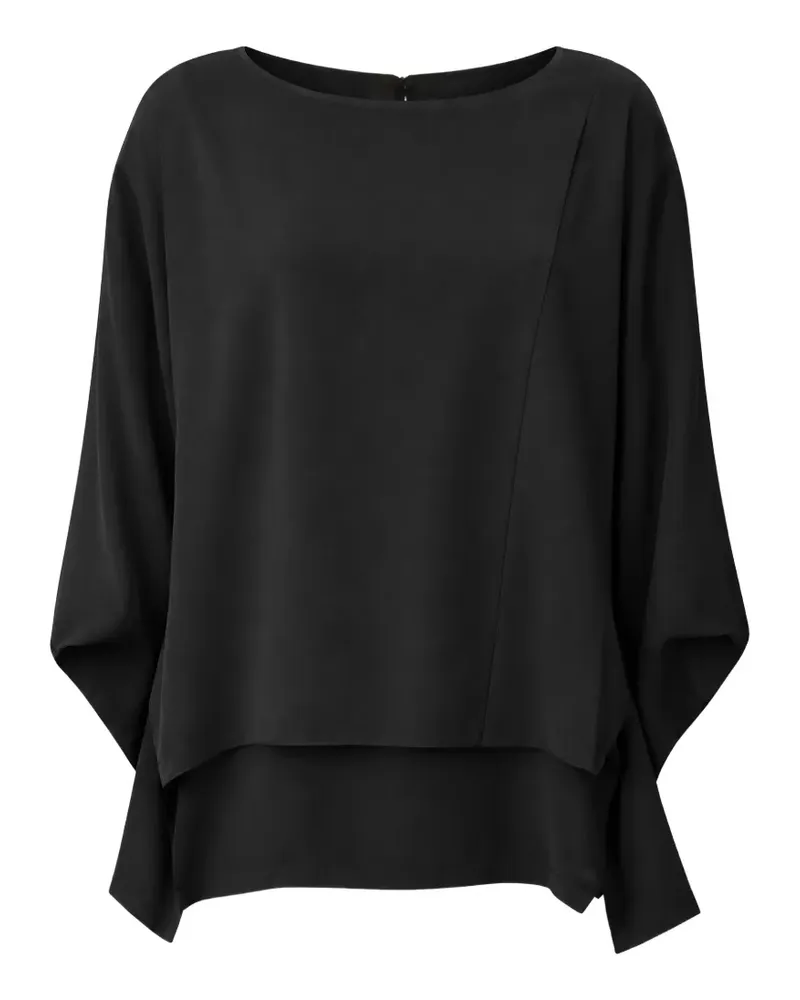 Uma Wang draped boat-neck top - Schwarz Schwarz