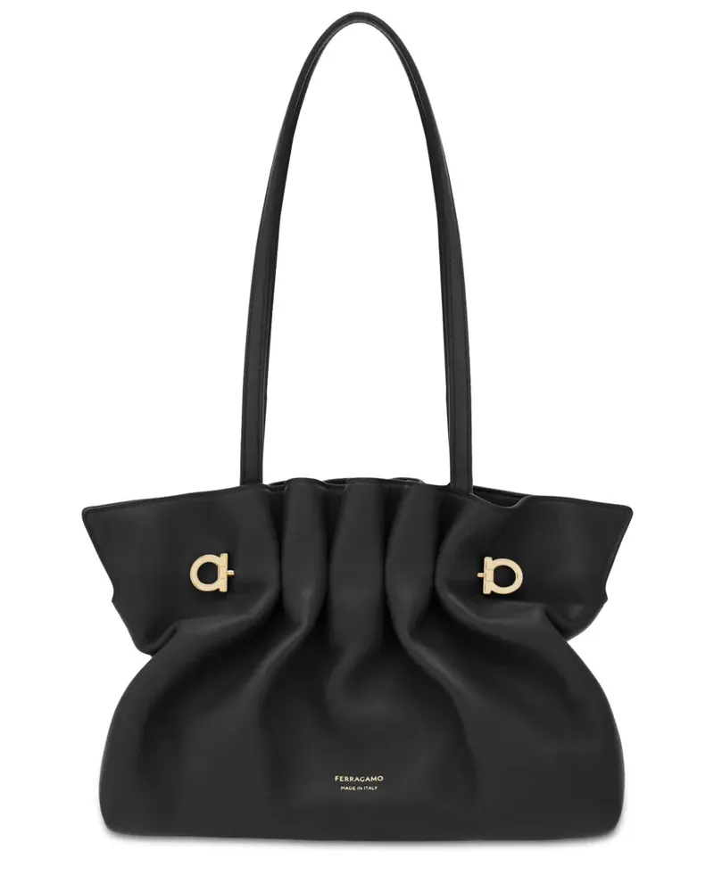 Ferragamo Kleine Soft Schultertasche - Schwarz Schwarz