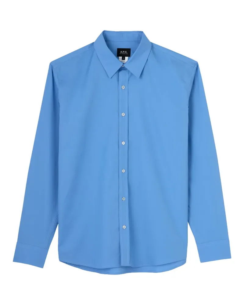 A.P.C. Langärmeliges Hemd - Blau Blau