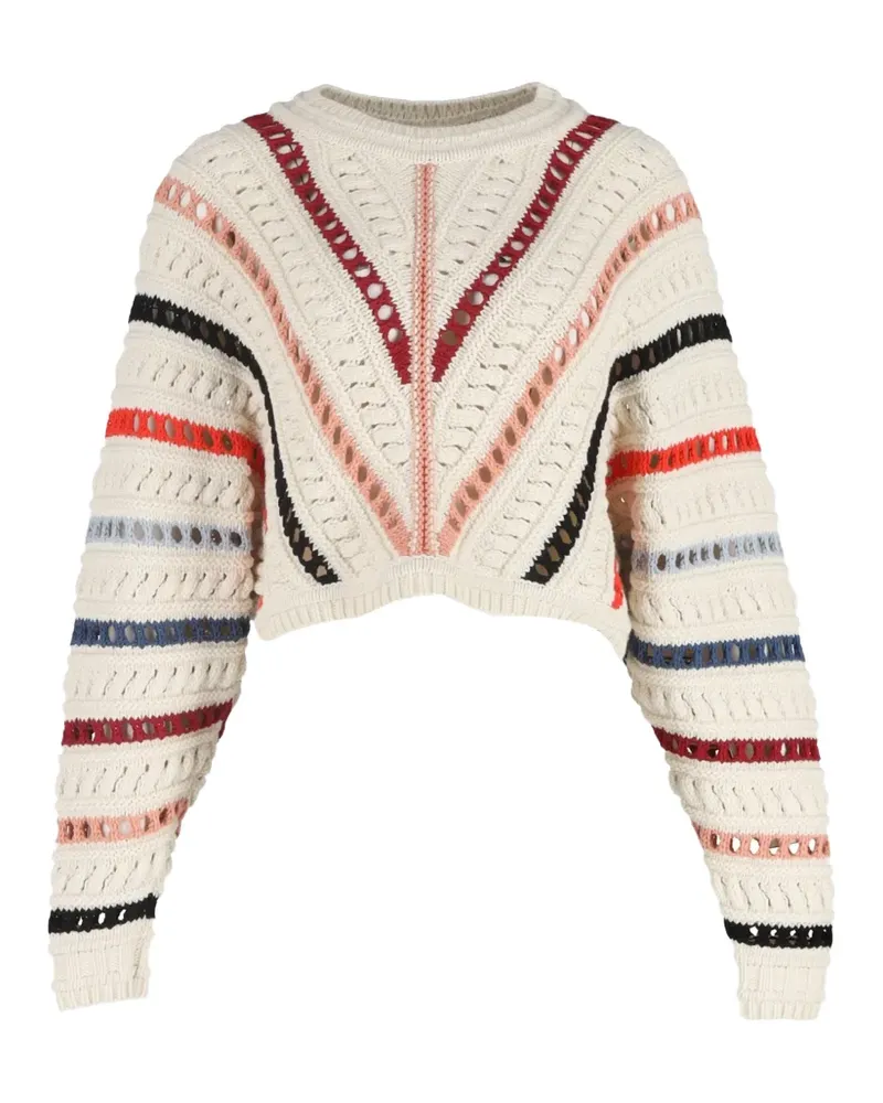 ba&sh striped crochet-knit sweater - Nude Nude