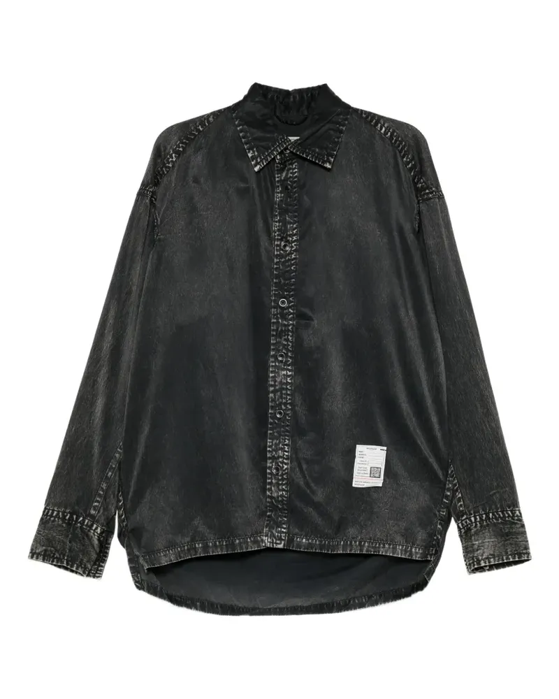 MIHARAYASUHIRO T-Shirt mit Acid Wash - Schwarz Schwarz