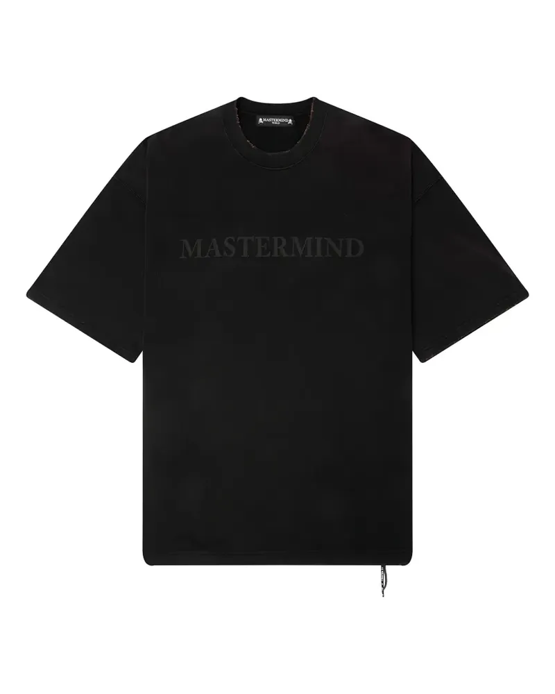 Mastermind World Ausgeblichenes T-Shirt mit Logo - Schwarz Schwarz