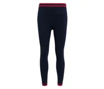 Nahtlose Midi-Leggings - Blau