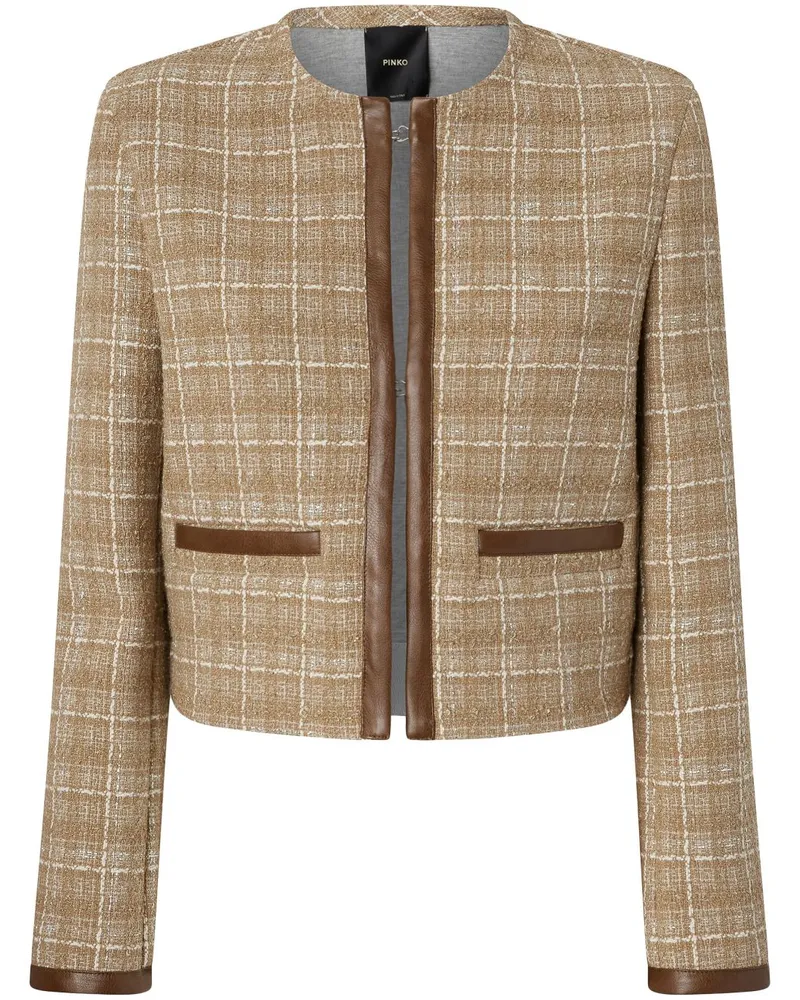 Pinko Karierte Jacke - Nude Nude