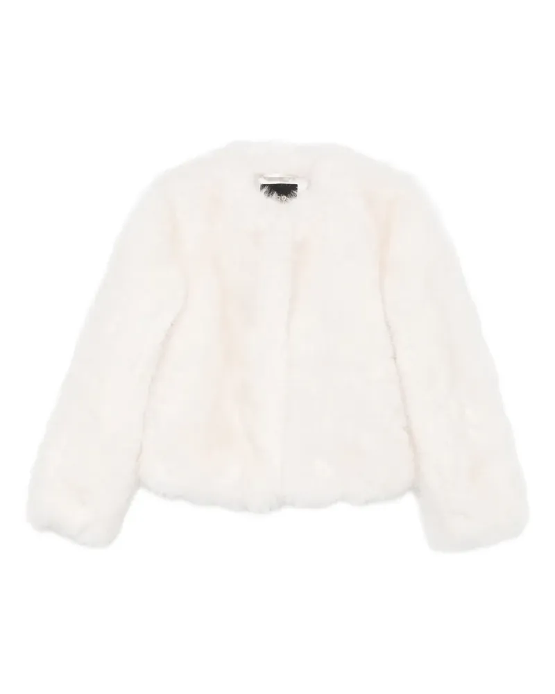 Maje Cropped-Jacke aus Faux Fur - Weiß Weiß