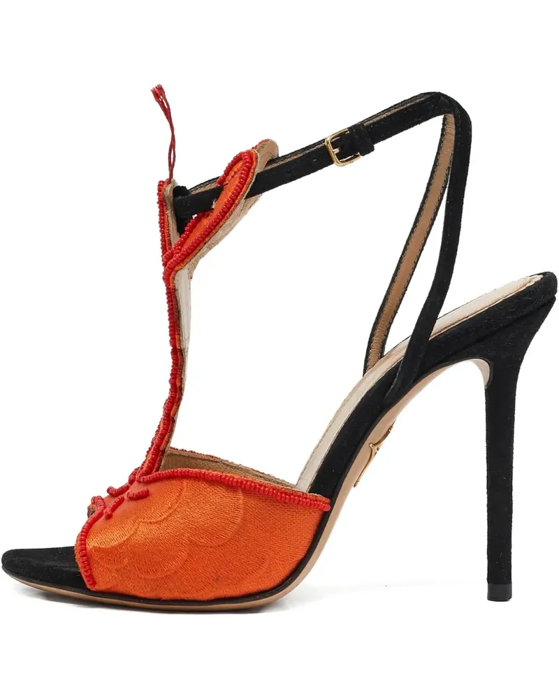 Charlotte Olympia Bestickte Sandalen 100mm - Orange Orange