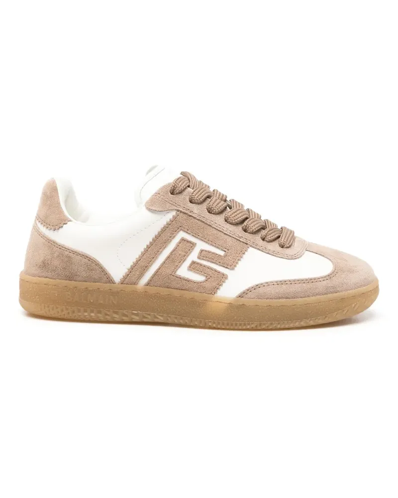 Balmain Sneakers mit Monogramm - Nude Nude