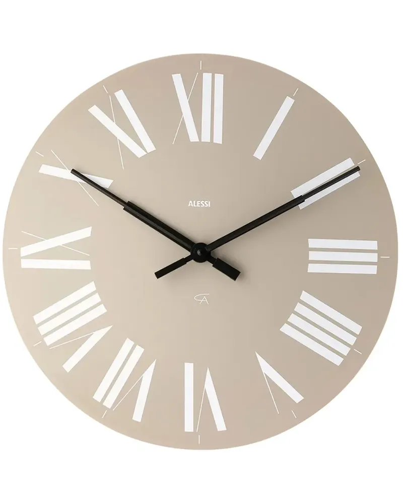 Alessi Wanduhr mit römischen Ziffern - Grau Grau