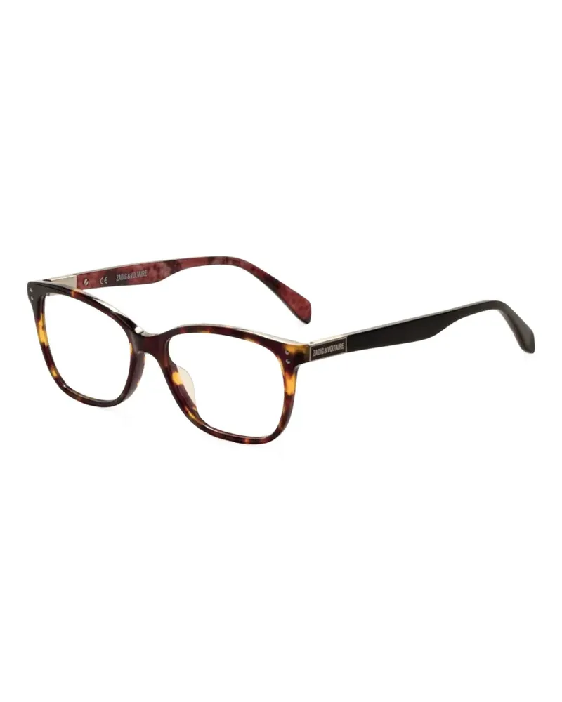 Zadig & Voltaire Eckige Brille in Schildpattoptik - Braun Braun