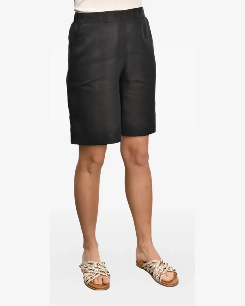 Gran Sasso Shorts aus Leinen - Schwarz Schwarz