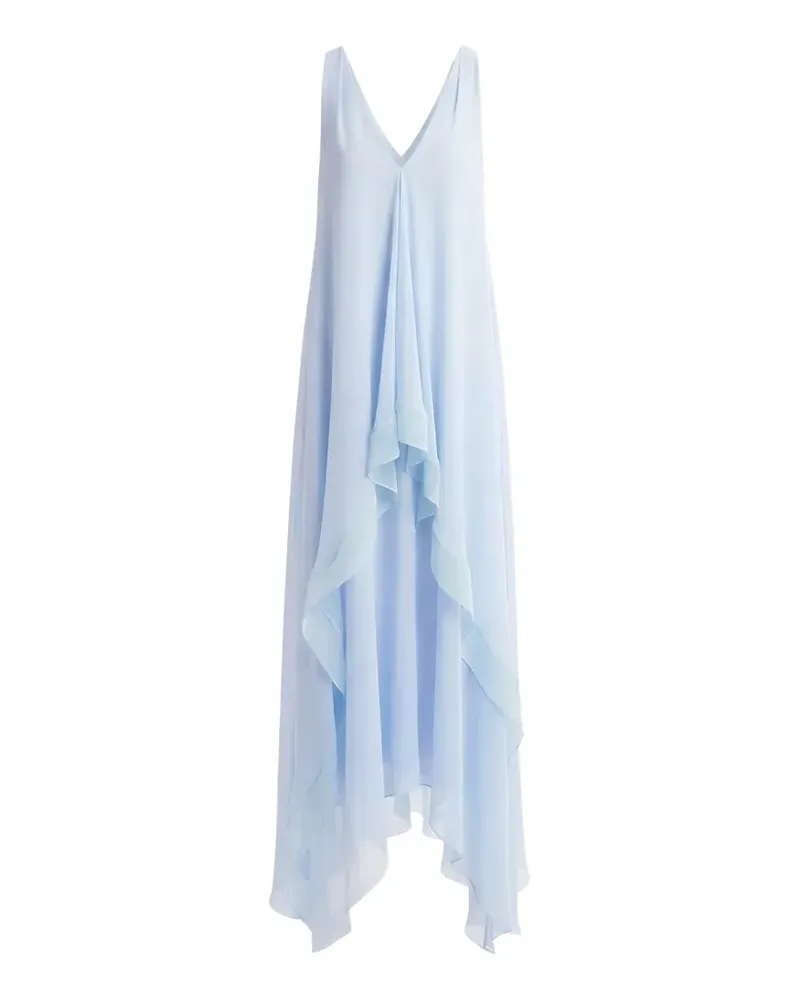 Irina Schrotter Liko ruffled asymmetric midi dress - Blau Blau