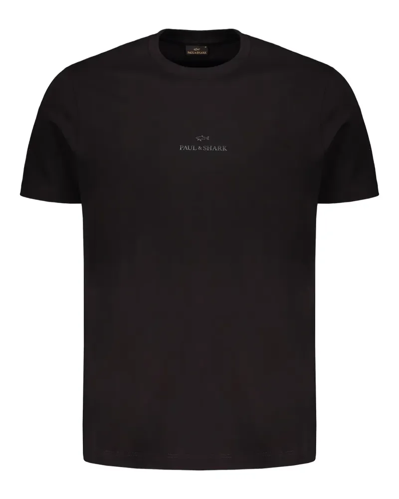 Paul & Shark T-Shirt mit Logo-Verzierung - Schwarz Schwarz