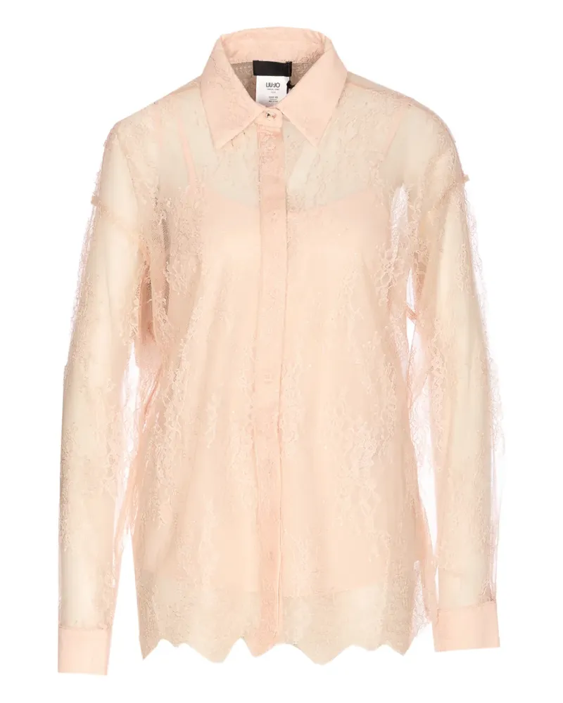 Liu Jo all-over-lace button-fastening shirt - Rosa Rosa