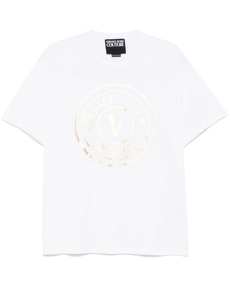 Versace Jeans V-Emblem T-Shirt - Weiß Weiß
