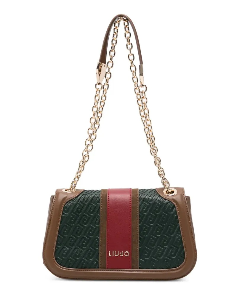 Liu Jo Schultertasche mit Monogramm-Prägung - Grün Grün