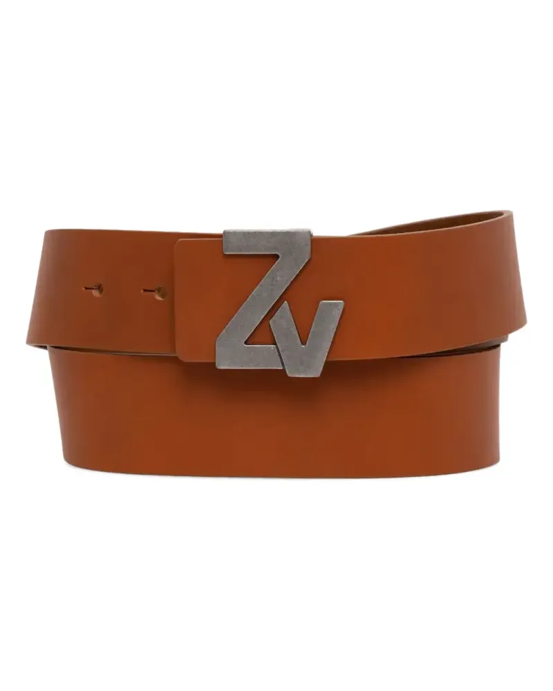 Zadig & Voltaire Ledergürtel mit Logo-Schnalle - Braun Braun