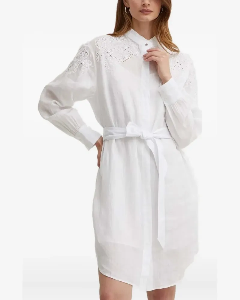 HUGO BOSS Midikleid mit Ösen - Weiß Weiß