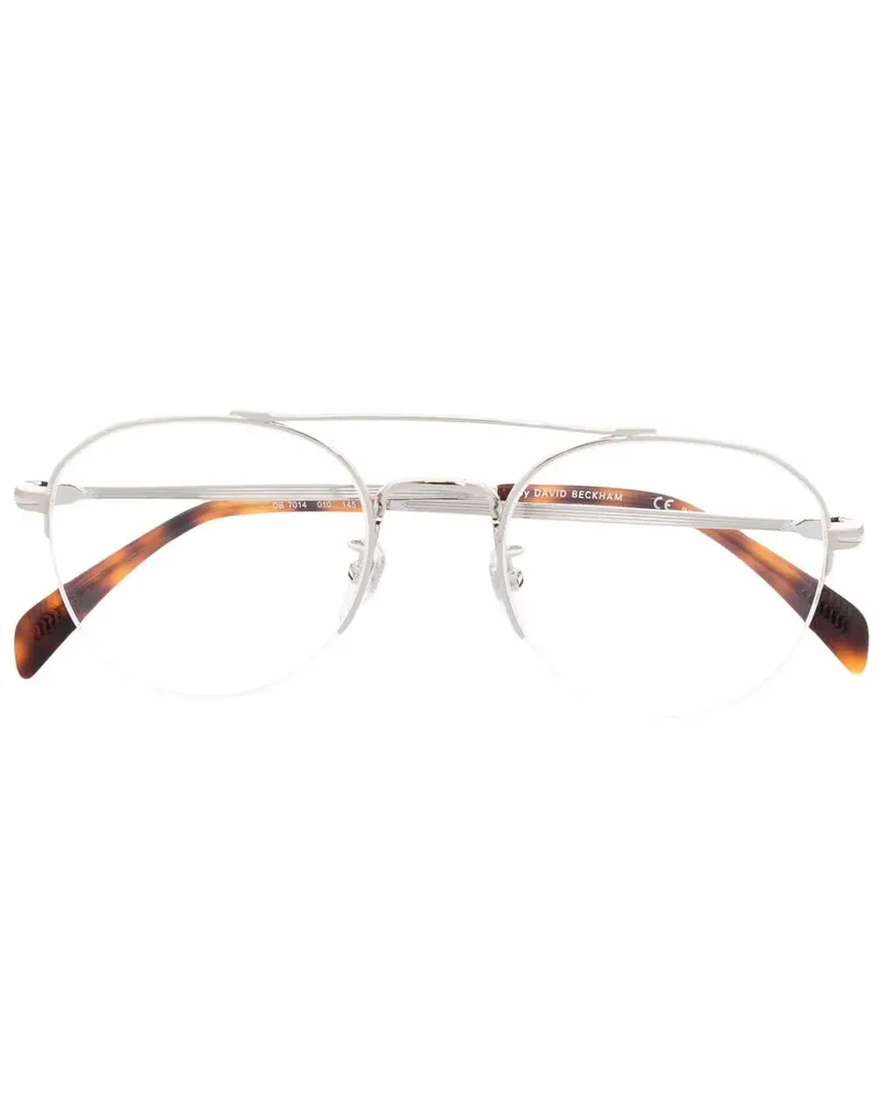 EYEWEAR by DAVID BECKHAM Pilotenbrille in Schildpattoptik - Silber Silber